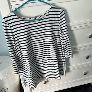 Matilda Jane Black and White Striped Women's Top size small